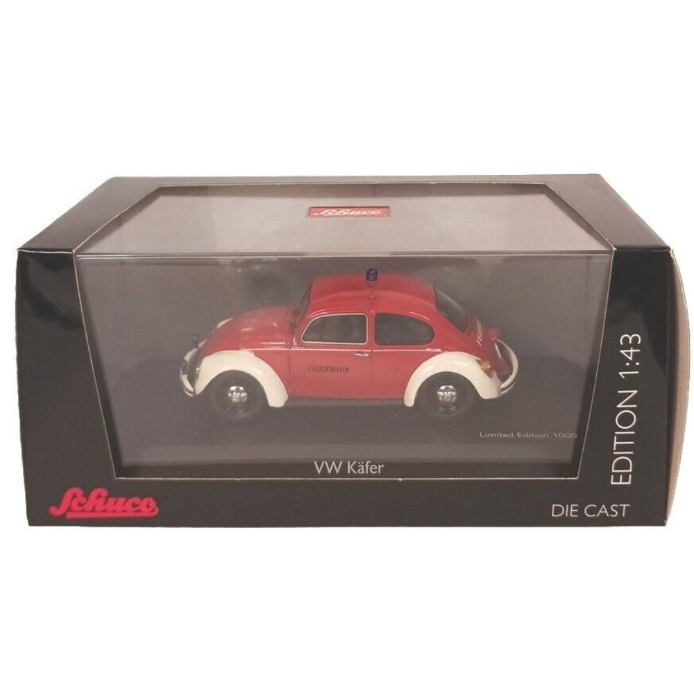 Schuco Volkswagon VW Beetle Kafer 1200 Feuerwehr Diecast 1:43 Limited Edition